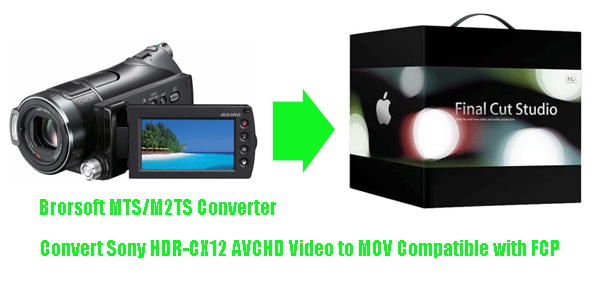 convert sony hdr cx12 mts mov for FCP